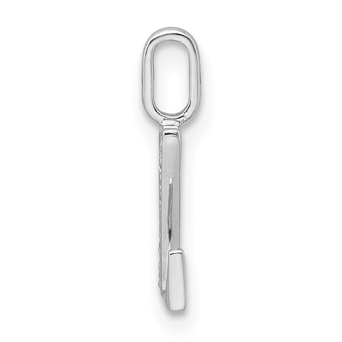 14K White Gold Diamond Letter Z Initial Pendant-PM8365Z-004-WA