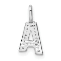 14K White Gold Diamond Letter A Initial Pendant-PM8367A-006-WA