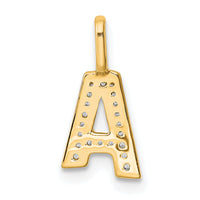 14K Gold Diamond Letter A Initial Pendant-PM8367A-006-YA