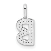 14K White Gold Diamond Letter B Initial Pendant-PM8367B-008-WA