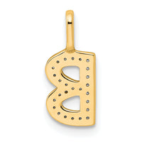 14K  Gold Diamond Letter B Initial Pendant-PM8367B-008-YA