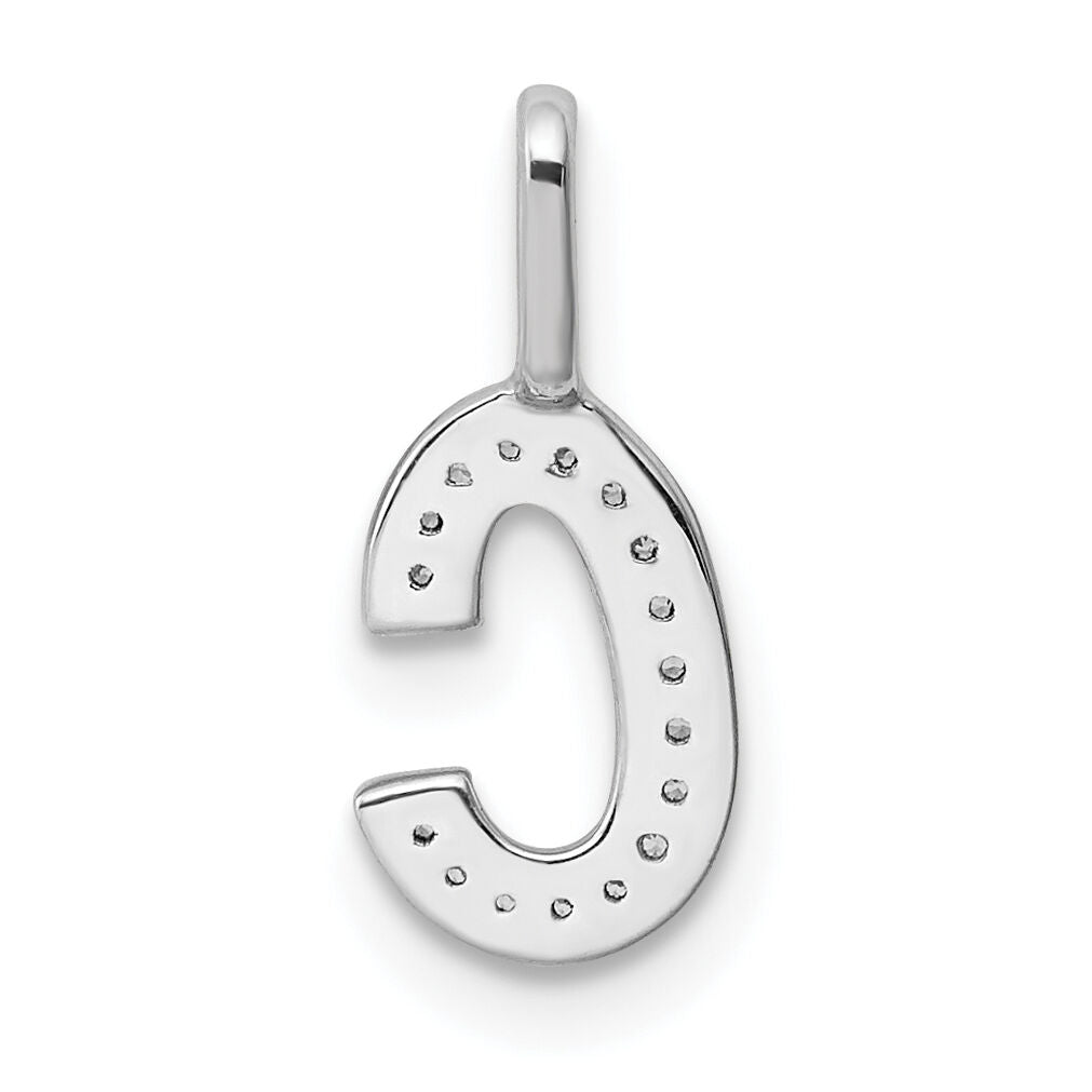 14K White Gold Diamond Letter C Initial Pendant-PM8367C-005-WA
