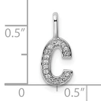 14K White Gold Diamond Letter C Initial Pendant-PM8367C-005-WA