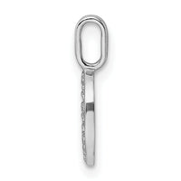 14K White Gold Diamond Letter D Initial Pendant-PM8367D-006-WA