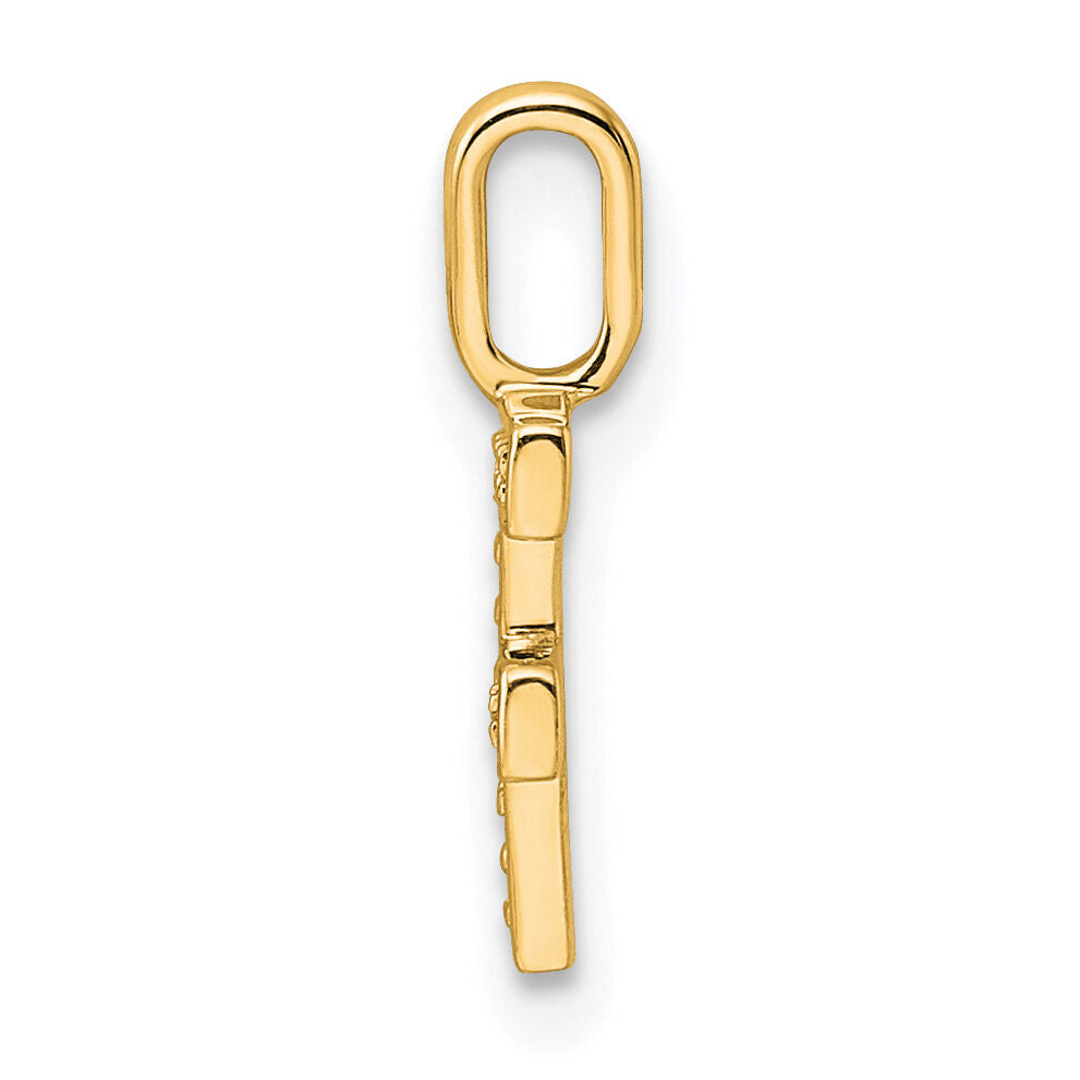 14K  Gold Diamond Letter F Initial Pendant-PM8367F-005-YA
