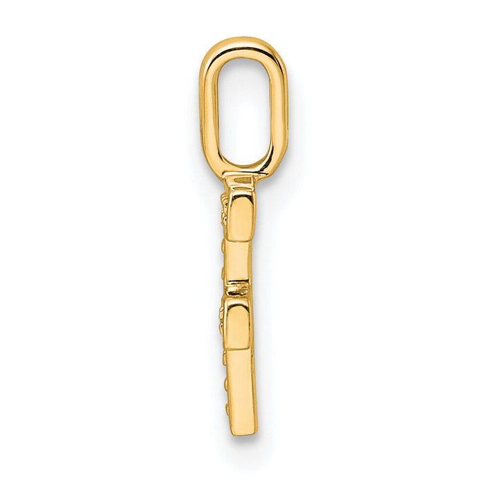 14K  Gold Diamond Letter F Initial Pendant-PM8367F-005-YA
