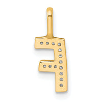 14K  Gold Diamond Letter F Initial Pendant-PM8367F-005-YA