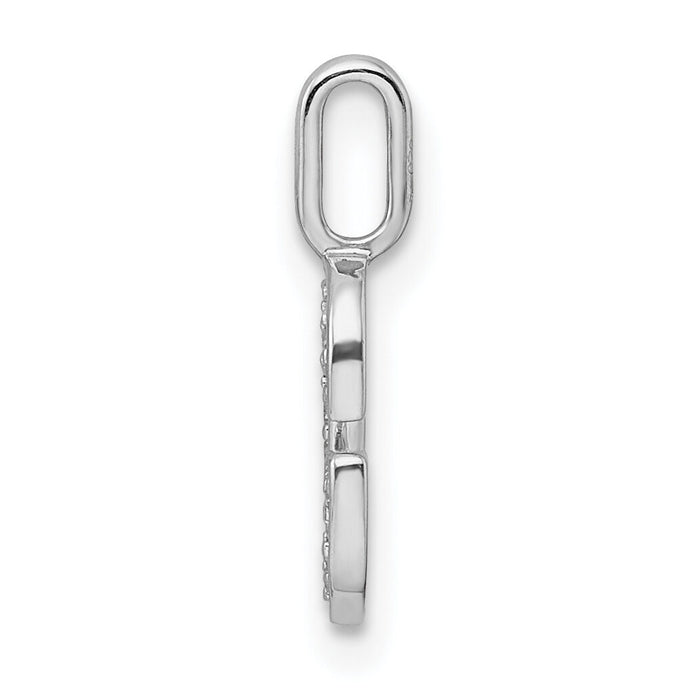 14K White Gold Diamond Letter G Initial Pendant-PM8367G-006-WA
