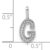 14K White Gold Diamond Letter G Initial Pendant-PM8367G-006-WA