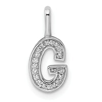 14K White Gold Diamond Letter G Initial Pendant-PM8367G-006-WA