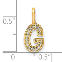 14K  Gold Diamond Letter G Initial Pendant-PM8367G-006-YA