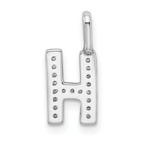 14K White Gold Diamond Letter H Initial Pendant-PM8367H-007-WA