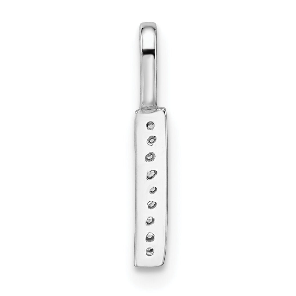 14K White Gold Diamond Letter I Initial Pendant-PM8367I-003-WA