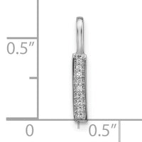 14K White Gold Diamond Letter I Initial Pendant-PM8367I-003-WA