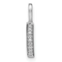 14K White Gold Diamond Letter I Initial Pendant-PM8367I-003-WA