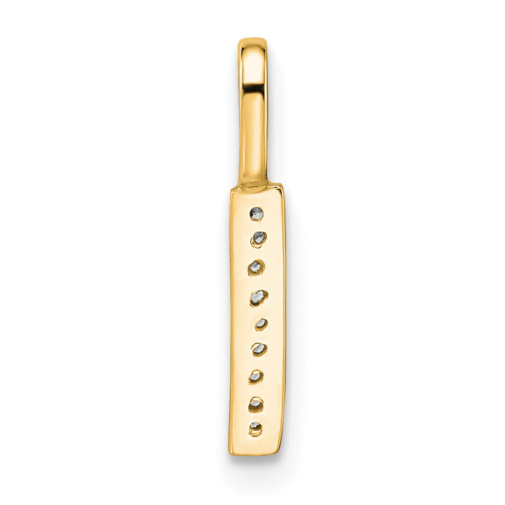 14K Yellow Gold Diamond Letter I Initial Pendant-PM8367I-003-YA