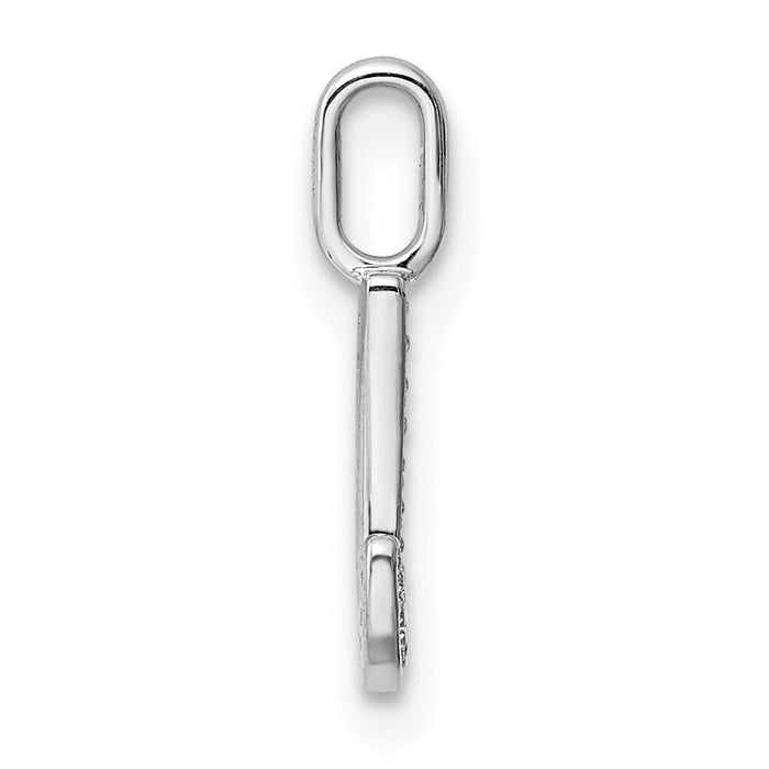 14K White Gold Diamond Letter J Initial Pendant-PM8367J-004-WA