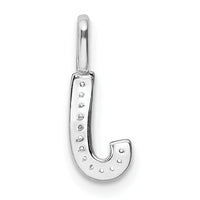 14K White Gold Diamond Letter J Initial Pendant-PM8367J-004-WA