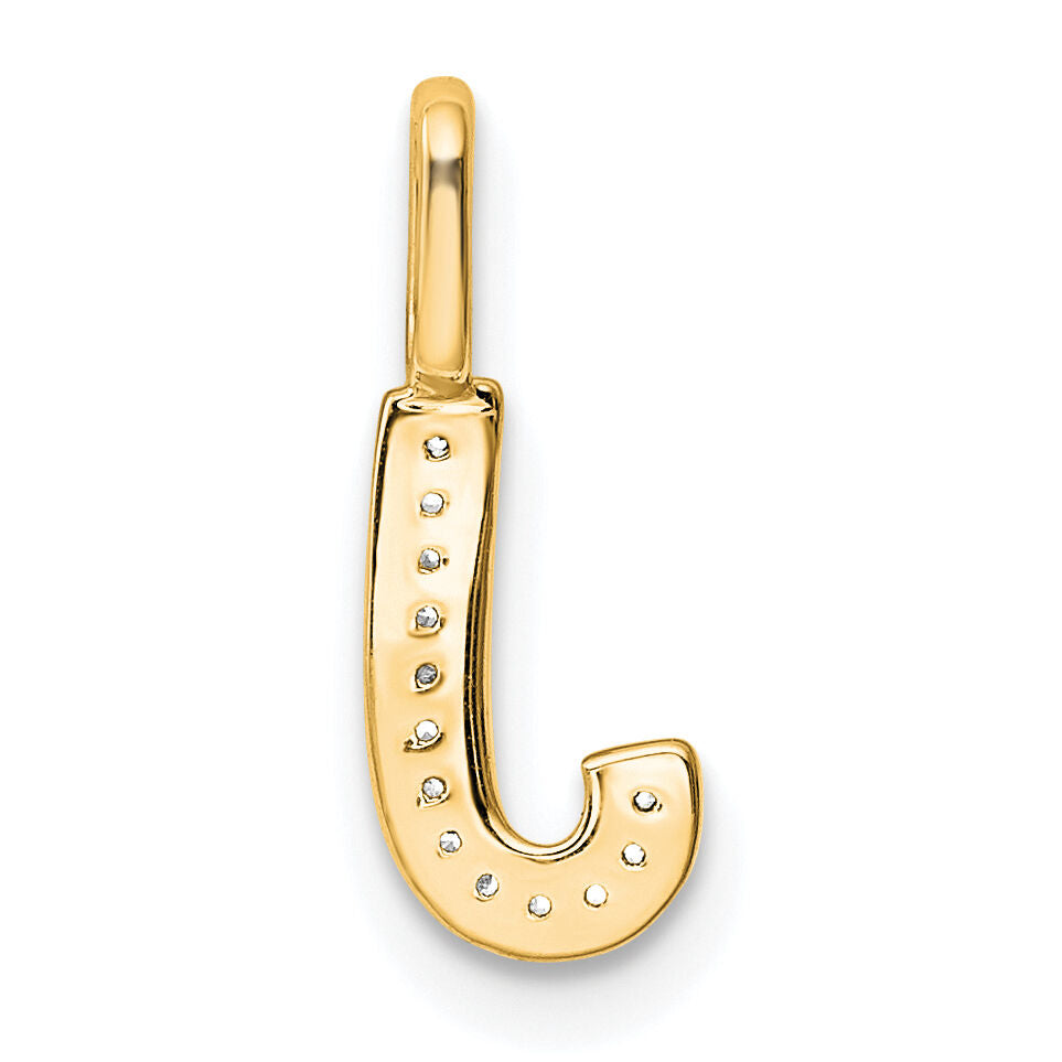 14K  Gold Diamond Letter J Initial Pendant-PM8367J-004-YA
