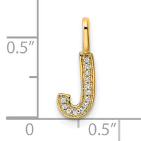 14K  Gold Diamond Letter J Initial Pendant-PM8367J-004-YA