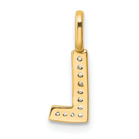 14K  Gold Diamond Letter L Initial Pendant-PM8367L-003-YA