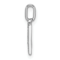 14K White Gold Diamond Letter M Initial Pendant-PM8367M-009-WA