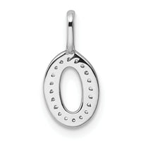 14K White Gold Diamond Letter O Initial Pendant-PM8367O-006-WA