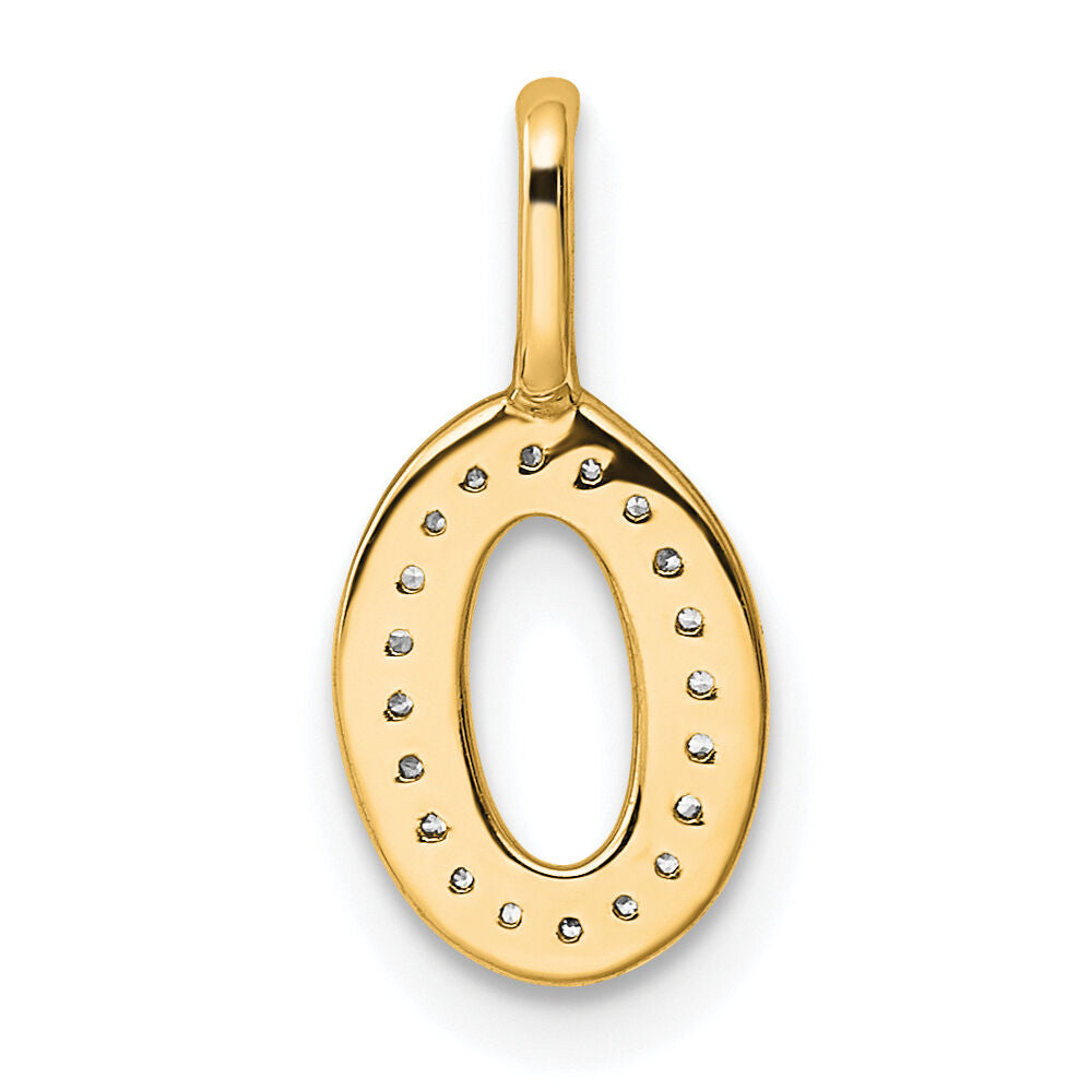 14K Gold Diamond Letter O Initial Pendant-PM8367O-006-YA