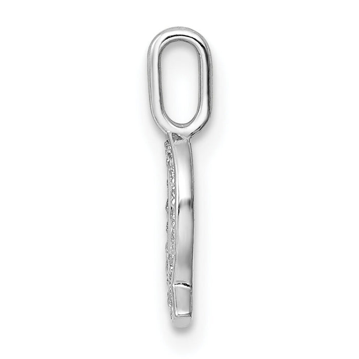 14K White Gold Diamond Letter Q Initial Pendant-PM8367Q-006-WA