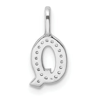 14K White Gold Diamond Letter Q Initial Pendant-PM8367Q-006-WA