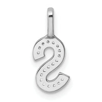 14K White Gold Diamond Letter S Initial Pendant-PM8367S-006-WA