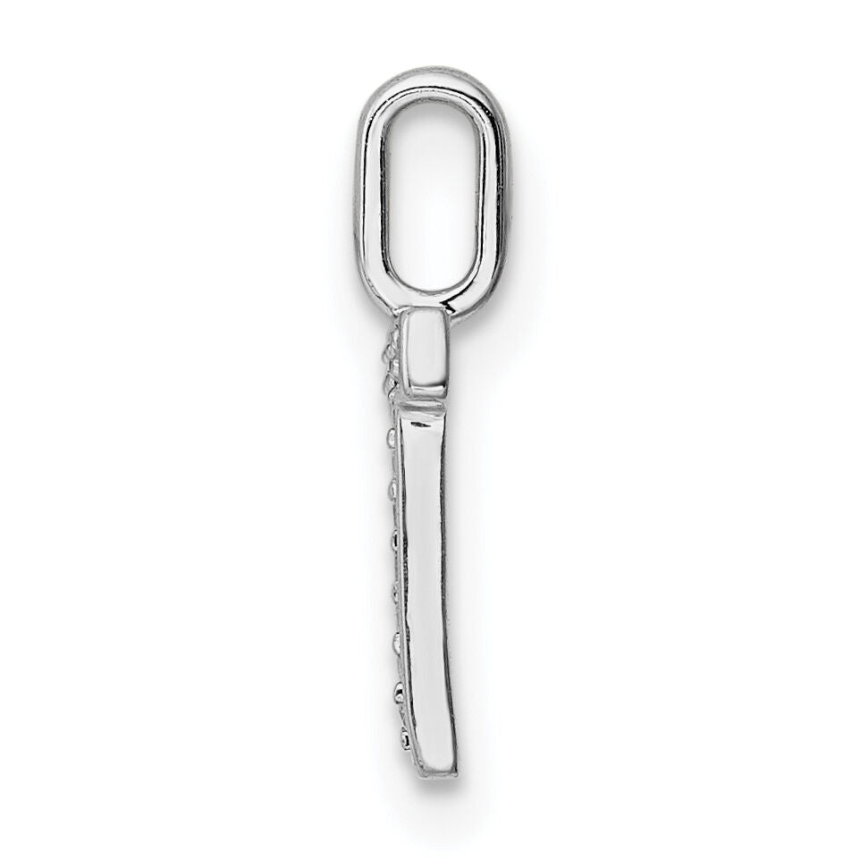 14K White Gold Diamond Letter T Initial Pendant-PM8367T-004-WA