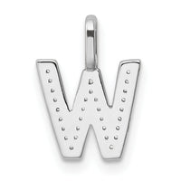 14K White Gold Diamond Letter W Initial Pendant-PM8367W-009-WA