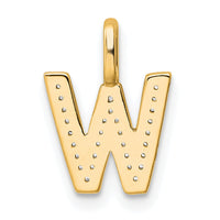 14K  Gold Diamond Letter W Initial Pendant-PM8367W-009-YA
