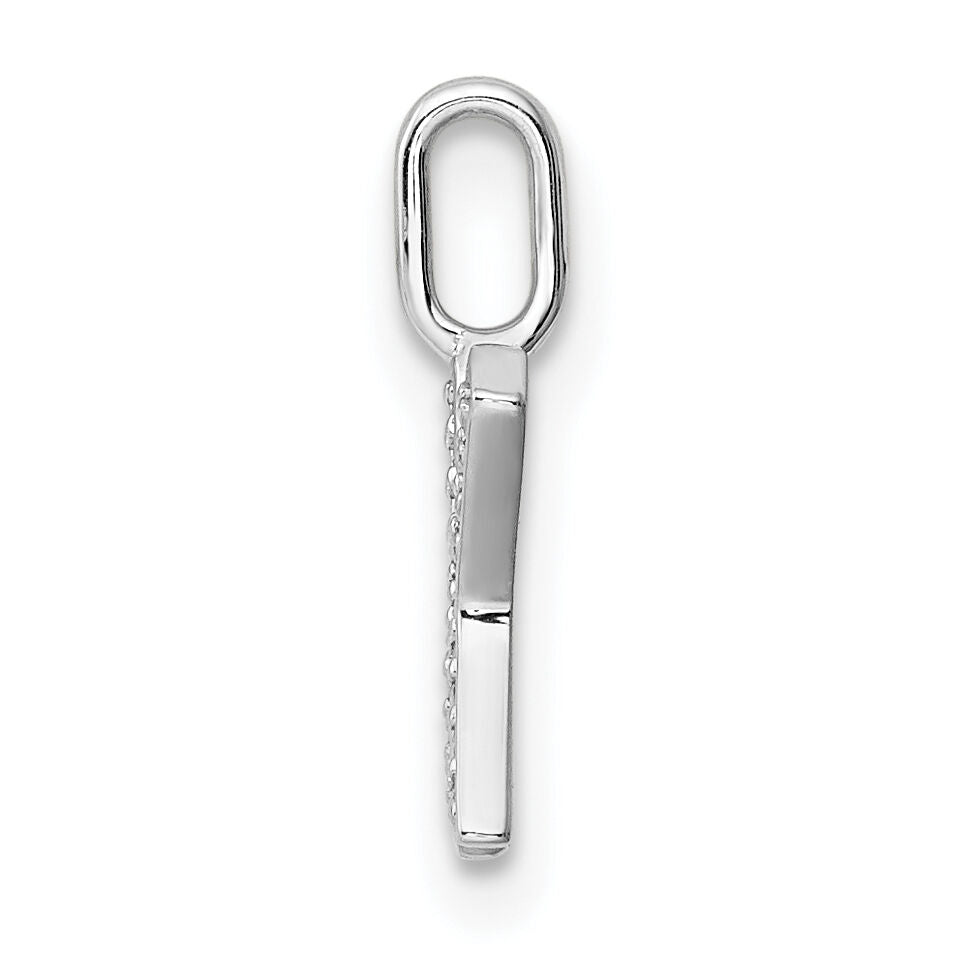 14K White Gold Diamond Letter X Initial Pendant-PM8367X-005-WA