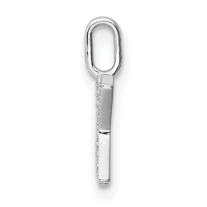 14K White Gold Diamond Letter X Initial Pendant-PM8367X-005-WA