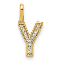 14K  Gold Diamond Letter Y Initial Pendant-PM8367Y-004-YA