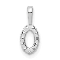 14k White Gold Diamond Number 0 Pendant-PM8369-0-011-WA