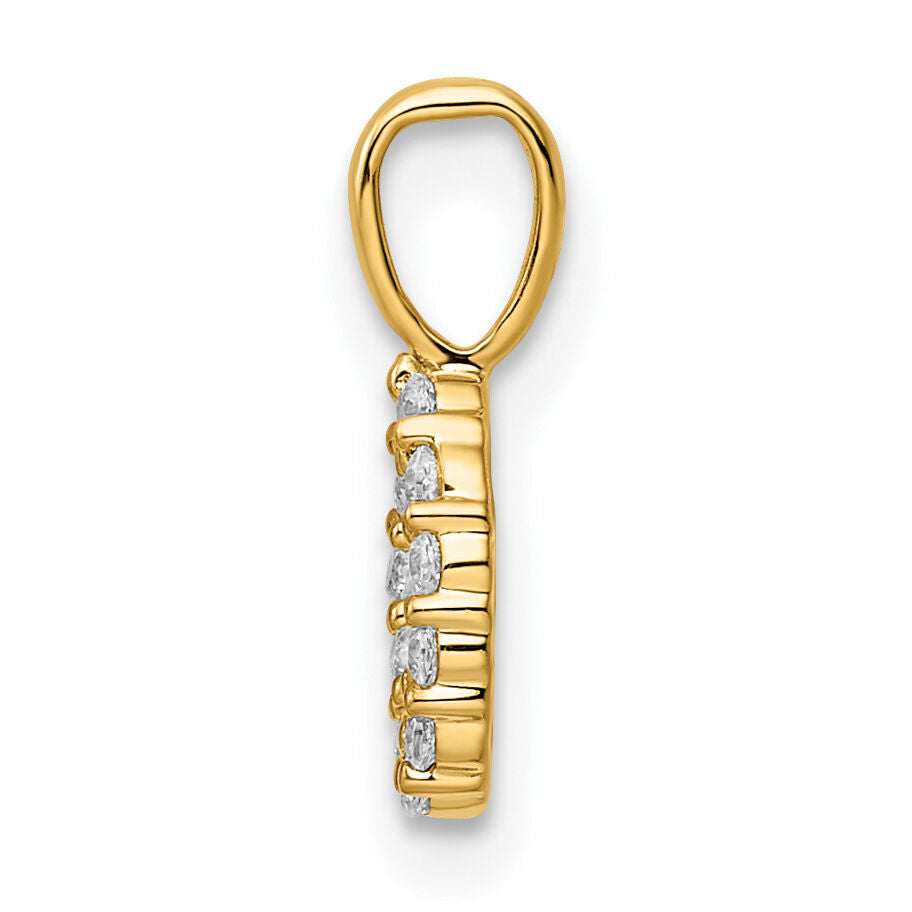 14K Diamond Number 0 Pendant-PM8369-0-011-YA