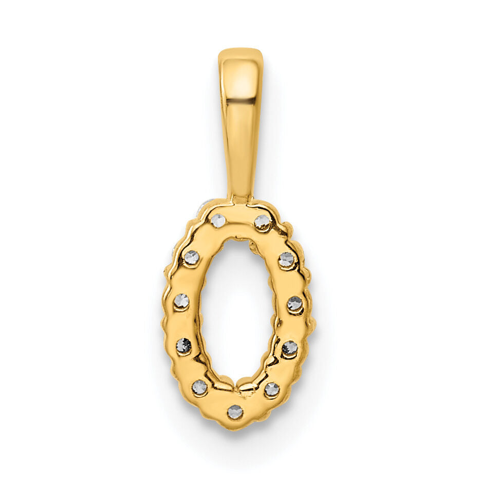 14K Diamond Number 0 Pendant-PM8369-0-011-YA