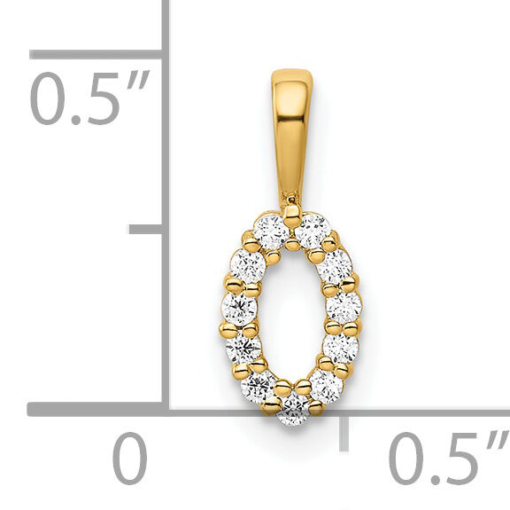 14K Diamond Number 0 Pendant-PM8369-0-011-YA