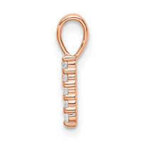 14k Rose Gold Diamond Number 1 Pendant-PM8369-1-007-RA