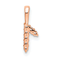 14k Rose Gold Diamond Number 1 Pendant-PM8369-1-007-RA