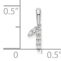 14k White Gold Diamond Number 1 Pendant-PM8369-1-007-WA