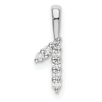 14k White Gold Diamond Number 1 Pendant-PM8369-1-007-WA
