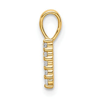 14K Diamond Number 1 Pendant-PM8369-1-007-YA