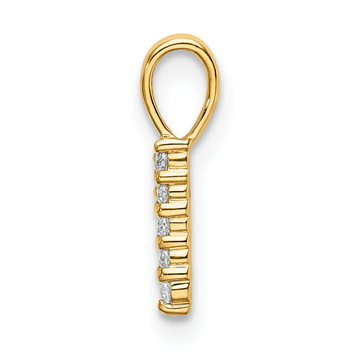 14K Diamond Number 1 Pendant-PM8369-1-007-YA