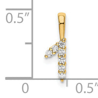 14K Diamond Number 1 Pendant-PM8369-1-007-YA