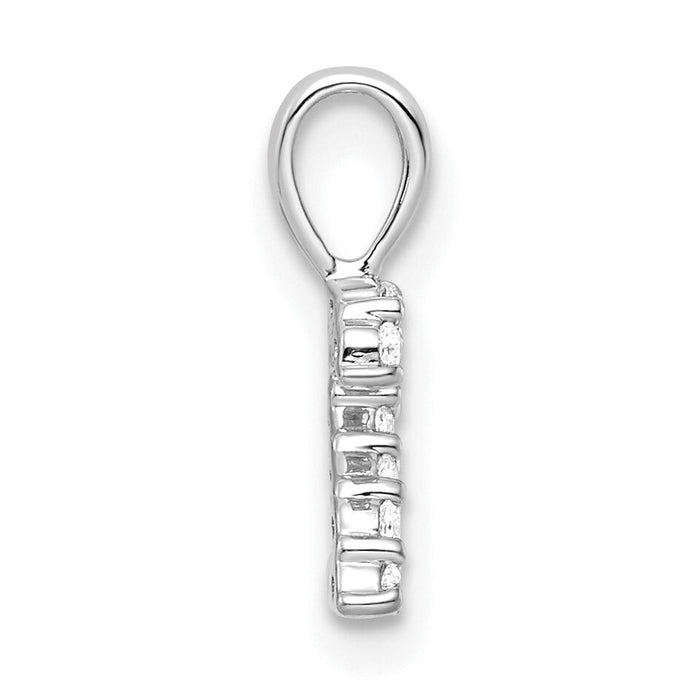 14k White Gold Diamond Number 2 Pendant-PM8369-2-010-WA
