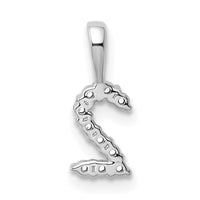 14k White Gold Diamond Number 2 Pendant-PM8369-2-010-WA